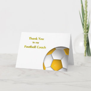 Thank You to my Soccer & Football Coach Bedankkaart