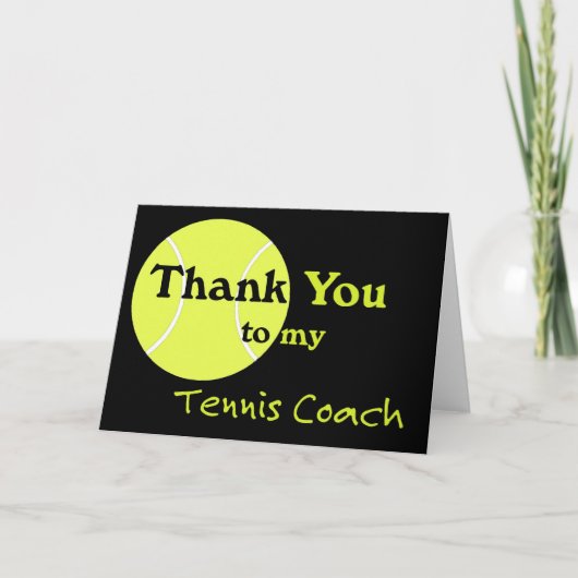 Thank You to my Tennis Coach Bedankkaart (Voorkant)