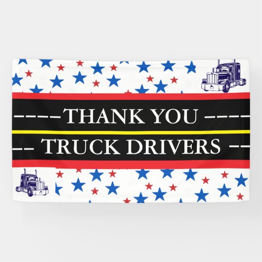 Thank You Truck Drivers | Trucker Appreciation Spandoek (Horizontaal)