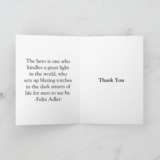 Thank-you van de brandbestrijder bedankkaart (Binnen)