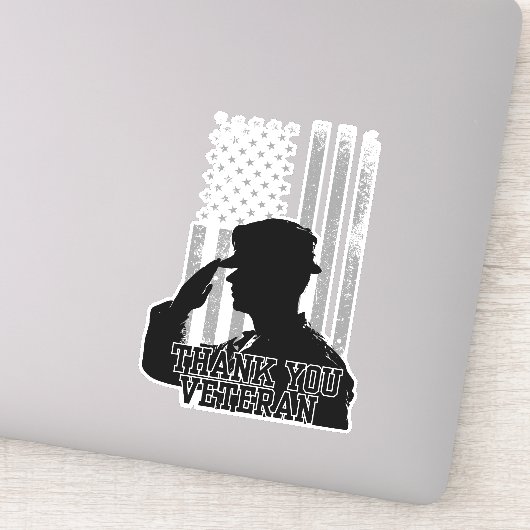 Thank You Veteran Sticker (Detail)