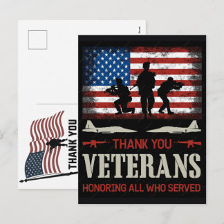 Thank You Veterans American Flag Memorial Day Feestdagenkaart