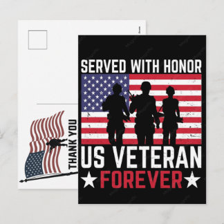 Thank You Veterans American Flag Memorial Day Feestdagenkaart
