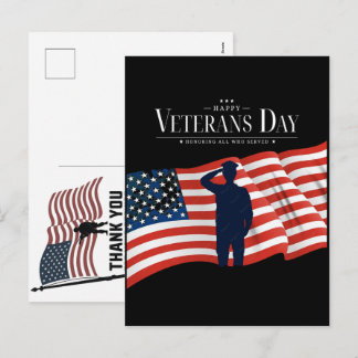 Thank You Veterans American Flag Memorial Day Feestdagenkaart