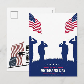 Thank You Veterans American Flag Memorial Day Feestdagenkaart