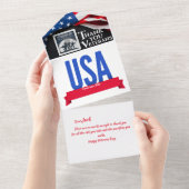 Thank You Veterans Day Card All In One Uitnodiging (Afscheurbaar)