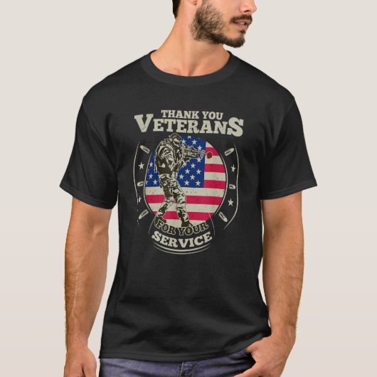 Thank you Veterans For Your Service Veterans Day T-shirt (Voorkant)