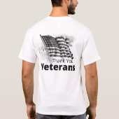 Thank You Veterans front and bach printed T-shirt (Achterkant)