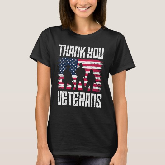 Thank you Veterans  Veterans Day 2022 T-shirt (Voorkant)