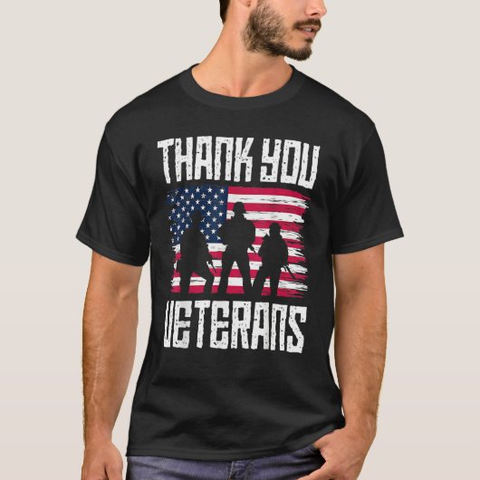 Thank you Veterans  Veterans Day 2022 T-shirt (Voorkant)
