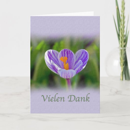 Thank you, Vielen. German, Flowers Bedankkaart (Voorkant)