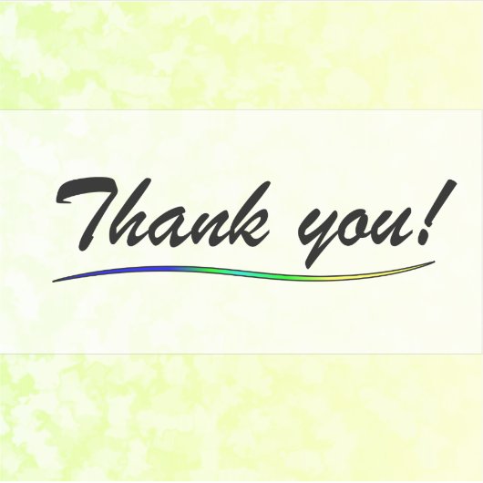 Thank You Vinyl Sticker (Voorkant)