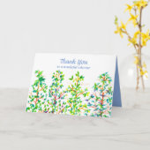 Thank You Volunteer Watercolor Trees Kaart (Gele Bloem)