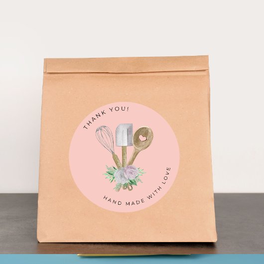 Thank you Watercolor Bakery Ronde Sticker