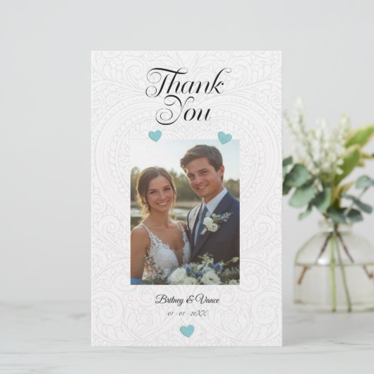 Thank You - Wedding Card Briefpapier (Staand voorkant)