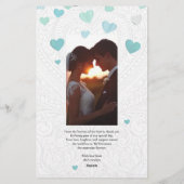 Thank You - Wedding Card Briefpapier (Achterkant)