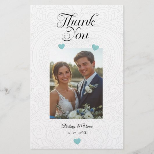 Thank You - Wedding Card Briefpapier (Voorkant)