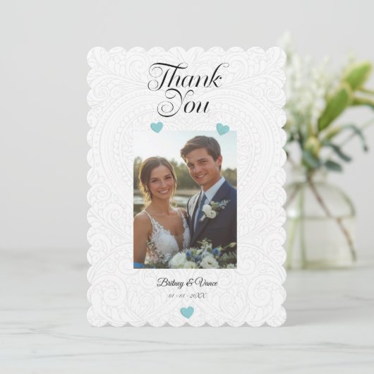 Thank You - Wedding Card Feestdagenkaart (Staand voorkant)