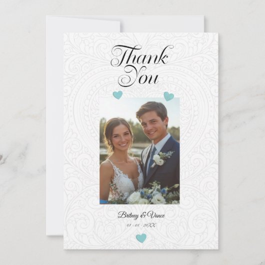 Thank You - Wedding Card Kaart (Voorkant)