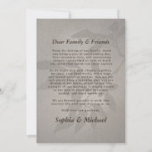 Thank You Wedding Card Photo Subtle Leaves Bedankkaart (Achterkant)