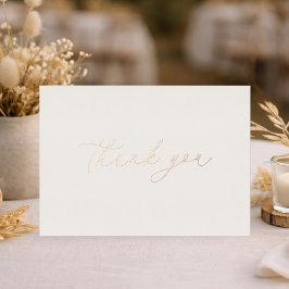 Thank You Wedding Card | Real Gold Foil Folie Uitnodiging