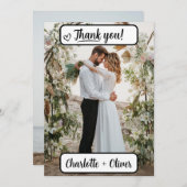 Thank You Wedding Card with Picture (Back & Front) Bedankkaart (Voorkant / Achterkant)