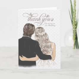 Thank You Wedding Wedding Attendants Taupe Kaart