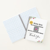 Thank You Wildflower Business Instagram Qr Code Notitieboek (Binnen)
