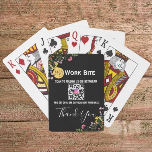 Thank You Wildflower Business Instagram Qr Code Pokerkaarten
