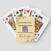 Thank You Wildflower Business Instagram Qr Code Pokerkaarten (Achterkant)