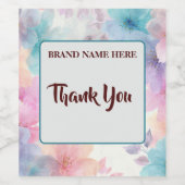 Thank You Wine Label – Elegant Appreciation Gift Wijn Etiket (Enkel label)