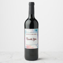 Thank You Wine Label – Elegant Appreciation Gift