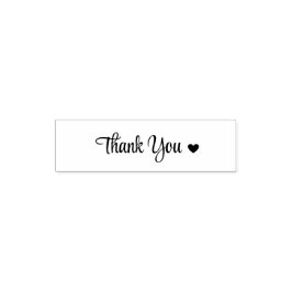 “Thank You” with Heart Rubber Stamp Zelfinktende Stempel