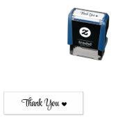 “Thank You” with Heart Rubber Stamp Zelfinktende Stempel (In situ)