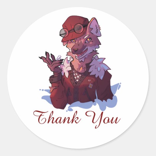 Thank you, wolf sticker (Voorkant)