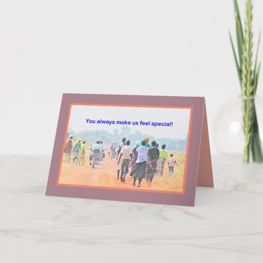 THANK YOU /"You Always Make Us Feel Special" Bedankkaart (Voorkant)