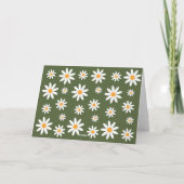 Thank yoy card boho Daisy green Bedankkaart (Achterkant)