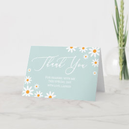 Thank yoy card boho Daisy mint Bedankkaart