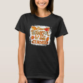 Thankful 1st Grade Teacher Pumpkin Fall Leopard Th T-shirt (Voorkant)
