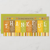 THANKFUL 2-zijdig de Kaart van de Thanksgiving van (Voorkant / Achterkant)