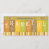 THANKFUL 2-zijdig de Kaart van de Thanksgiving van (Voorkant)