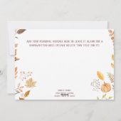 "Thankful" 3 Foto's Herfst Floral Harvest Feestdagenkaart (Achterkant)