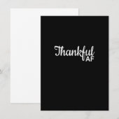 Thankful AF-Thanksgiving voor mannen Kaart (Voorkant / Achterkant)