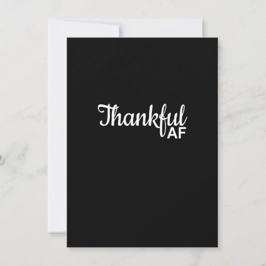 Thankful AF-Thanksgiving voor mannen Kaart (Voorkant)