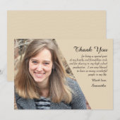 Thankful Afstuderen fotokaart Aankondiging (Voorkant / Achterkant)