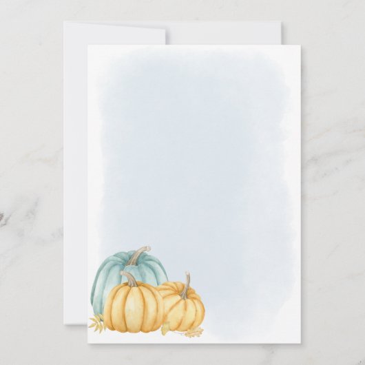 Thankful and Bless Country Pumpkin Boy Zwangerscha Aankondiging (Achterkant)