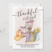 Thankful and Bless Country Pumpkin Zwangerschap Aankondiging (Voorkant)