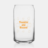 Thankful and Blessed Can Glass Thanksgiving Blikvorm Glas (Voorkant)