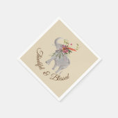 Thankful and Blessed Elephant Thanksgiving Servet (Hoek)