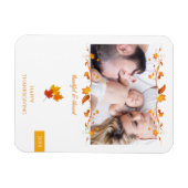 Thankful and Blessed Family Photo Thanksgiving Magneet (Horizontaal)